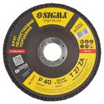 Лепестковый круг торцевой Т27 Ø125мм P40 SIGMA (9173021), фото , изображение 2 | SNABZHENIE.com.ua