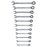 Ключи трещоточные рожково-накидные 11шт (8-19мм) CrV SIGMA, фото , изображение 2 | SNABZHENIE.com.ua