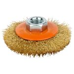 Щітка проволочна конусоподібна 75мм М14*2мм (латуньована) GRAD (9035075), фото  | SNABZHENIE.com.ua