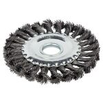 Щітка проволочна дискообразна 125мм 22,23мм (сталевий витий) GRAD (9038125), фото  | SNABZHENIE.com.ua