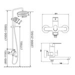 Душевая система универсальная Lidz Latwa 1031 на три потребителя (с изливом) (k35) Chrome LDLAT1031CRM48993, фото , зображення 2 | SNABZHENIE.com.ua
