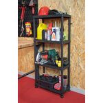 Система стеллажей QBRICK 60, стеллажи для хранения в мастерской, 4 полки, 100 кг, фото , зображення 2 | SNABZHENIE.com.ua