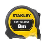 Рулетка CONTROL-LOCK 8 м, 25 мм, прорезиненный корпус, двусторонняя шкала, фото  | SNABZHENIE.com.ua