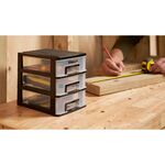 Ящик STANLEY ESSENTIAL S вертикальний з 3 висувними секціями, пластмасовий, 21,5 x 15,1 x 18,9 см, фото , зображення 3 | SNABZHENIE.com.ua