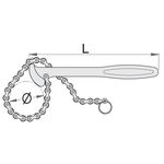 Ключ ланцюговий для зняття масляного фільтра UNIOR 60 - 140 (206/2), фото , зображення 2 | SNABZHENIE.com.ua