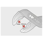 Кліщі переставні з коробчатим шарніром ізольовані UNIOR 35 (447/1VDEDP), фото , зображення 3 | SNABZHENIE.com.ua
