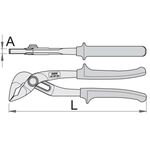 Клещи переставные универсальные с кнопкой UNIOR 40 (447/1HPP-H), фото , изображение 2 | SNABZHENIE.com.ua