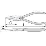 Съёмник внутренних стопорных колец с прямыми концами UNIOR 19 - 60, фото , изображение 2 | SNABZHENIE.com.ua