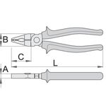 Комбинированные плоскогубцы, рукоятки BI UNIOR 180 (420/1BI), фото , изображение 2 | SNABZHENIE.com.ua