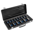 Набор ударных глубоких головок 1/2", 15 шт. в кейсе, CrMo HOEGERT, фото  | SNABZHENIE.com.ua