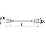 Ключ торцевий з шарнірними головками UNIOR 20 х 24 (202/1TX), фото , зображення 2 | SNABZHENIE.com.ua