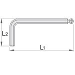Ключ шестигранный с закруглённым жалом UNIOR HEX (Внеш.) (220/3S), фото , изображение 2 | SNABZHENIE.com.ua