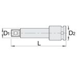 Подовжувач ударний UNIOR 1/2 (231.4/4), фото , зображення 2 | SNABZHENIE.com.ua