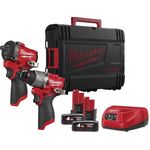 Набор из двух инструментов аккумуляторных бесщеточных M12 FPP2X2-402X MILWAUKEE, фото , зображення 2 | SNABZHENIE.com.ua