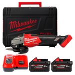 Кутова акумуляторна шліфмашина MILWAUKEE, M18 FHSAG125XB2-802X, Ø125мм (ЗП, 2 акум.Х8Аг, HDкейс), фото  | SNABZHENIE.com.ua