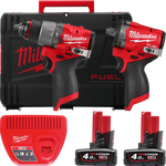 Набор из двух инструментов аккумуляторных бесщеточных M12 FPP2X2-402X MILWAUKEE, фото  | SNABZHENIE.com.ua