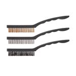 Набір щіток ручних, 215 мм, 3 од. (сталь, латунь, нейлон), фото , зображення 3 | SNABZHENIE.com.ua