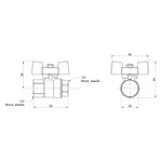 Кран шаровой Thermo Alliance Standart 1/2" ВР для воды (бабочка) SD602NW15PN40, фото , изображение 2 | SNABZHENIE.com.ua
