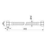 Гибкая подводка для воды Thermo Alliance Standart 20 см ГГ SD397W20, фото , изображение 2 | SNABZHENIE.com.ua