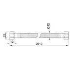 Гибкая подводка для воды Thermo Alliance Standart 200 см ГГ SD397W200, фото , изображение 2 | SNABZHENIE.com.ua