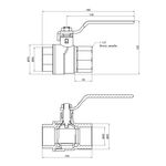 Кран шаровой Thermo Alliance Forte 1 1/2" ВР для воды (ручка) SF600W40, фото , зображення 2 | SNABZHENIE.com.ua
