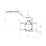 Кран шаровой Thermo Alliance Forte 1 1/4" ВР для газа (ручка) SF600G32, фото , изображение 2 | SNABZHENIE.com.ua