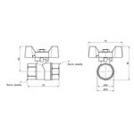 Кран шаровой Thermo Alliance Forte 1" ВР для воды (бабочка) SF602W25, фото , зображення 2 | SNABZHENIE.com.ua