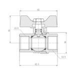 Кран шаровой Thermo Alliance Forte 3/4" ВР для газа (бабочка) SF602G20, фото , изображение 2 | SNABZHENIE.com.ua
