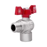 Кран шаровой Thermo Alliance Forte 1/2" ВН для воды угловой (бабочка) SF267W15, фото  | SNABZHENIE.com.ua