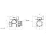 Кран шаровой Icma 1" прямой №351, фото , изображение 2 | SNABZHENIE.com.ua