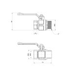 Кран шаровой Icma 1" прямой №352, фото , изображение 2 | SNABZHENIE.com.ua