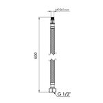 Гибкая подводка для воды Thermo Alliance Forte М10 60 см (пара) SF390W60, фото , изображение 2 | SNABZHENIE.com.ua