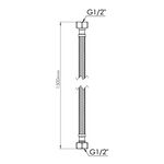 Гибкая подводка для воды Thermo Alliance Forte ВВ 150 см SF391W150, фото , зображення 2 | SNABZHENIE.com.ua