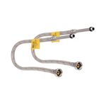 Thermo Alliance Forte Шланг для воды, нержавеющая оплетка в силиконе М10х60 см длинный (пара) SF380W60L, фото  | SNABZHENIE.com.ua