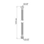 Шланг для воды Thermo Alliance Standart 120 см NYLON 1/2"x1/2" ВН TAS388W120, фото , изображение 2 | SNABZHENIE.com.ua