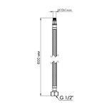 Шланг для подключения смесителя Thermo Alliance Standart (пара) 60 см NYLON M10x1/2"В TAS386W60, фото , изображение 2 | SNABZHENIE.com.ua