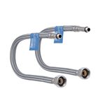 Шланг для подключения смесителя Thermo Alliance Standart (пара) 100 см NYLON M10x1/2"В TAS386W100, фото  | SNABZHENIE.com.ua