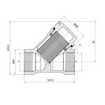 Фильтр грубой очистки Thermo Alliance Standart 2"ВВ никель для воды косой TAS124W50, фото , изображение 2 | SNABZHENIE.com.ua