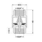 Обратний клапан Thermo Alliance Base 3/4"ВВ Slim с латунным штоком TAB240W20S, фото , изображение 2 | SNABZHENIE.com.ua