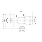 Кран угловой Thermo Alliance Standart 1/2"НН нерж., с керам. буксой TAS347W1515SS, фото , изображение 2 | SNABZHENIE.com.ua