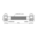Шланг для воды Thermo Alliance Forte D10 (усиленный) 40 см, нерж. оплетка 1/2"x1/2" ВВ TAF384W40, фото , зображення 2 | SNABZHENIE.com.ua