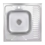 Кухонная мойка Brinex 6060-L 0,6 мм Satin (BRIN6060LSAT06), фото  | SNABZHENIE.com.ua