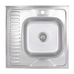 Кухонная мойка Brinex 6060-R 0,6 мм Satin (BRIN6060RSAT06), фото  | SNABZHENIE.com.ua