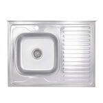 Кухонная мойка Brinex 6080-L 0,6 мм Satin (BRIN6080LSAT06), фото  | SNABZHENIE.com.ua