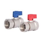 Комплект кранов шаровых Thermo Alliance Standart 1"ВВ прямой, PN40, с накидной гайкой TAS262RBW25, фото  | SNABZHENIE.com.ua