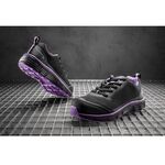 HOEGERT Полуботинки рабочие MILDE женские, S1, SRC, черно-фиолетовые, фото , изображение 2 | SNABZHENIE.com.ua