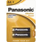 Батарейка Panasonic ALKALINE POWER лужна AA блістер, 2 шт., фото , изображение 2 | SNABZHENIE.com.ua