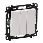Legrand Вимикач 3-клавішний з підсвіткою Valena LIFE, 10АХ, 250V, білий, фото , зображення 2 | SNABZHENIE.com.ua