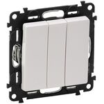 Legrand Вимикач 3-клавішний з підсвіткою Valena LIFE, 10АХ, 250V, білий, фото  | SNABZHENIE.com.ua
