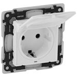 Legrand Розетка 2К+З зі шторками Valena LIFE, IP44, білий, фото  | SNABZHENIE.com.ua